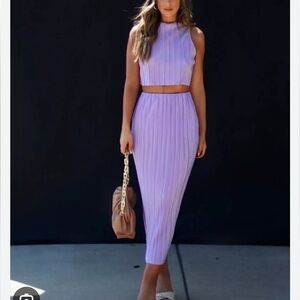 Vici plisse skirt set